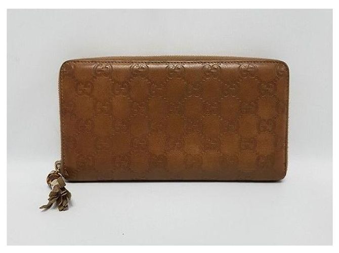 Bamboo Gucci Sima Bambus-Dekorations-Organizer Langgeldbörse Braun - Ansicht 4