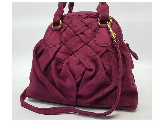 Valentino Borsa Tote a Spalla in Scamosciato Garnavani Rosso - vista 2