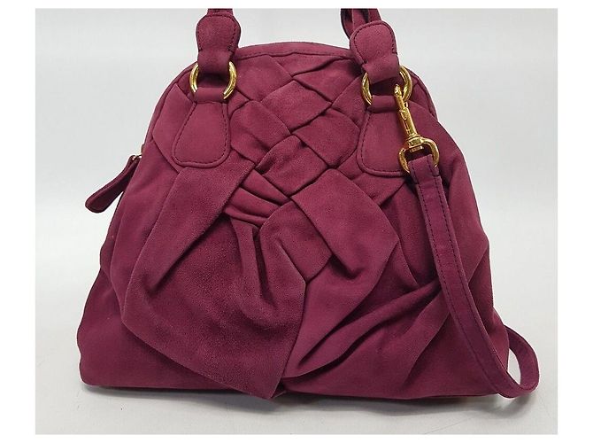 Valentino Borsa Tote a Spalla in Scamosciato Garnavani Rosso - vista 4