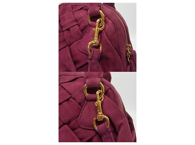 Valentino Borsa Tote a Spalla in Scamosciato Garnavani Rosso - vista 5