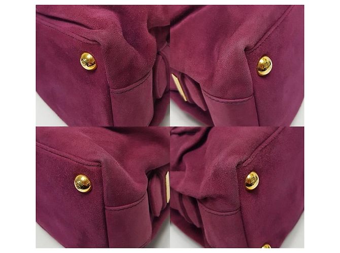 Valentino Borsa Tote a Spalla in Scamosciato Garnavani Rosso - vista 8