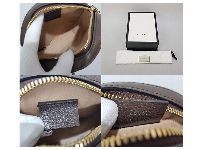 Gucci Mini borsa a tracolla Ophidia GG Round Marrone - vista 10