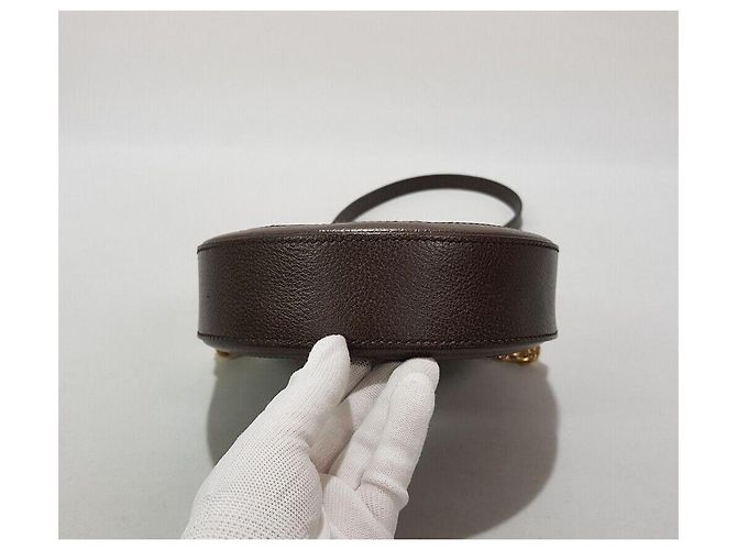 Gucci Mini borsa a tracolla Ophidia GG Round Marrone - vista 8