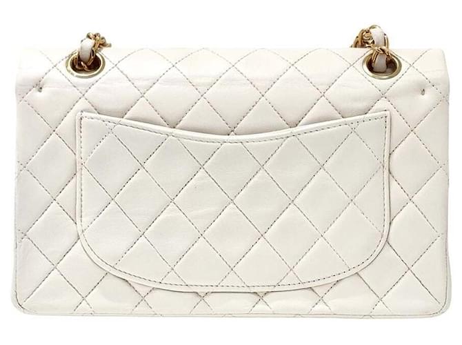 Chanel Classic Small in agnello Bianco - vista 2