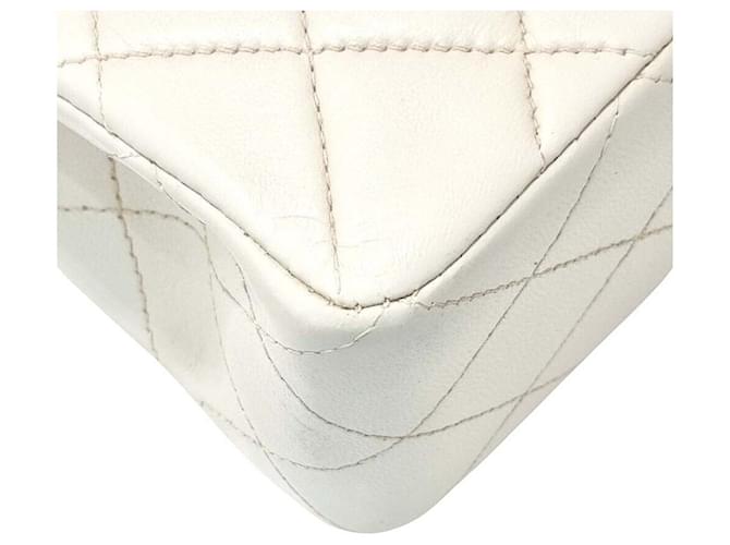 Chanel Classic Small in agnello Bianco - vista 5