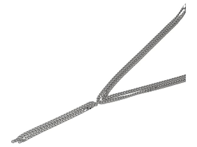 Jimmy Choo Borsa a Spalla Rocket Chain Argento - vista 3
