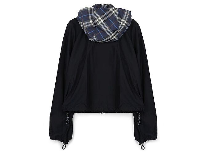 Burberry Chaqueta con capucha Crop Newcot Azul - vista 4