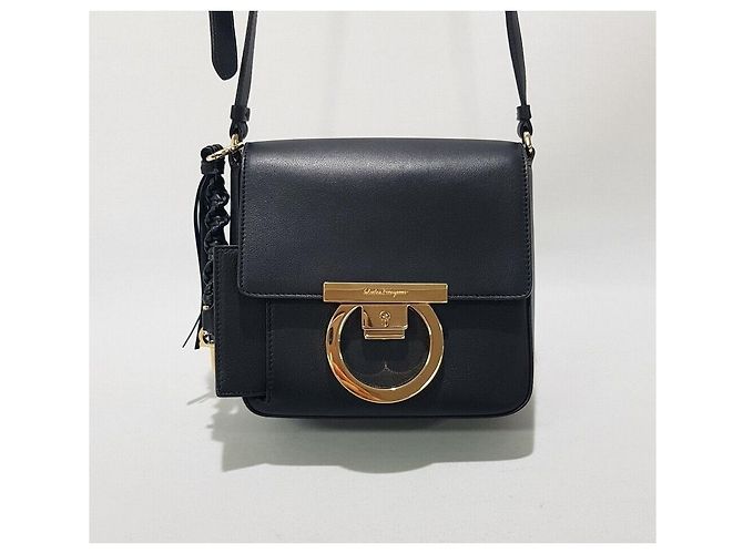Salvatore Ferragamo Mini borsa a tracolla Atney Lock Nero - vista 2
