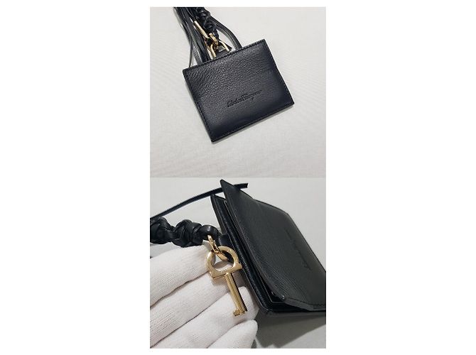 Salvatore Ferragamo Mini borsa a tracolla Atney Lock Nero - vista 7