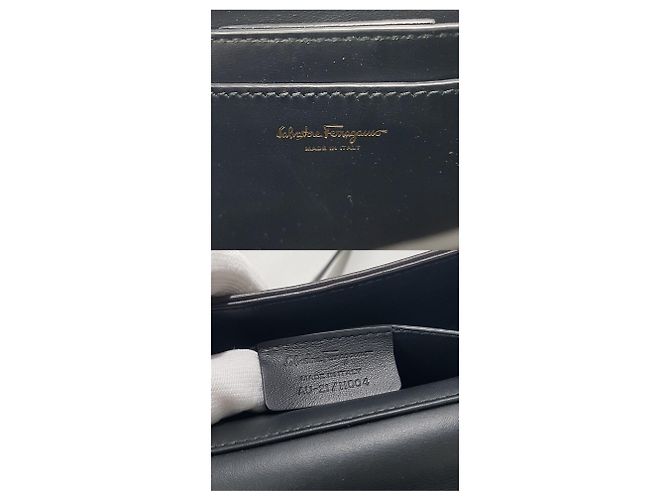 Salvatore Ferragamo Mini borsa a tracolla Atney Lock Nero - vista 9
