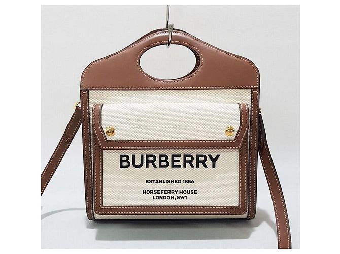 Burberry Mini borsa con taschino in tela Multicolore - vista 2