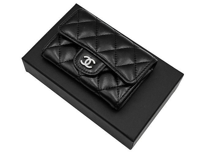 Chanel Kartenetui aus Lammleder Schwarz - Ansicht 8