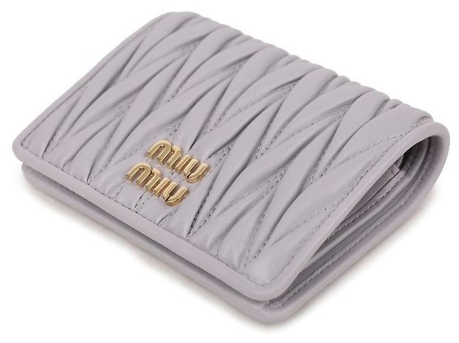 Miu Miu Napa-Leder-Geldbörse Lila - Ansicht 6