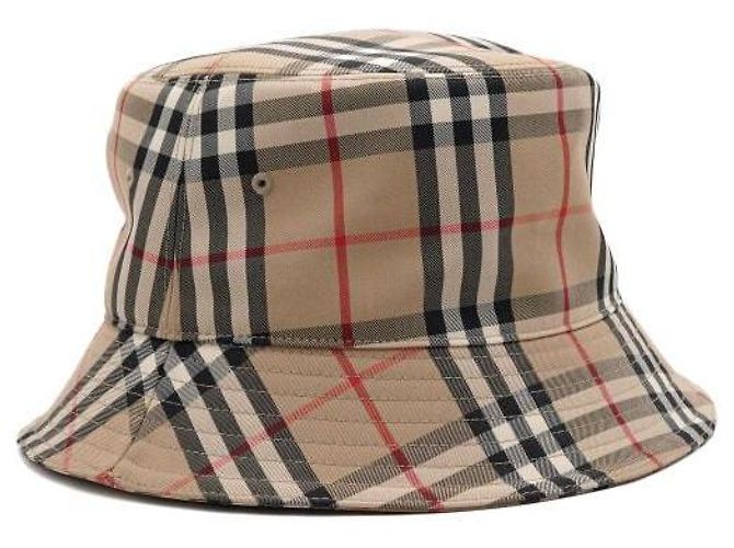 Burberry Cappello bucket in cotone tecnico con motivo Vintage Check - vista 3