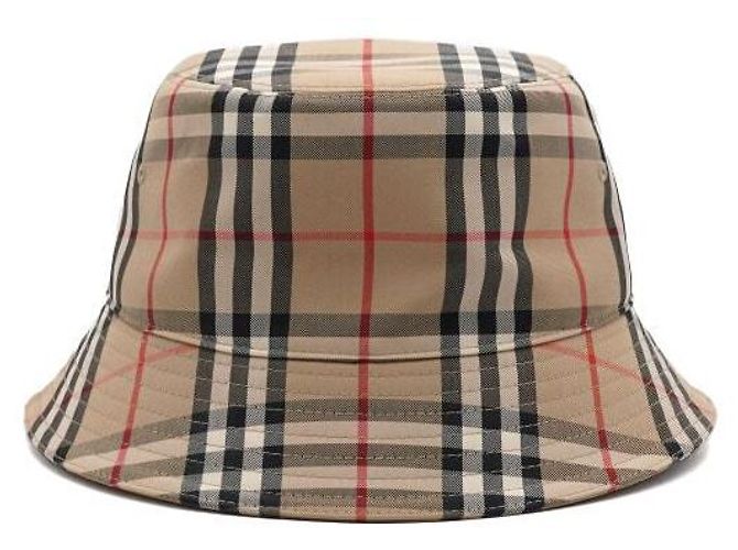 Burberry Cappello bucket in cotone tecnico con motivo Vintage Check - vista 4