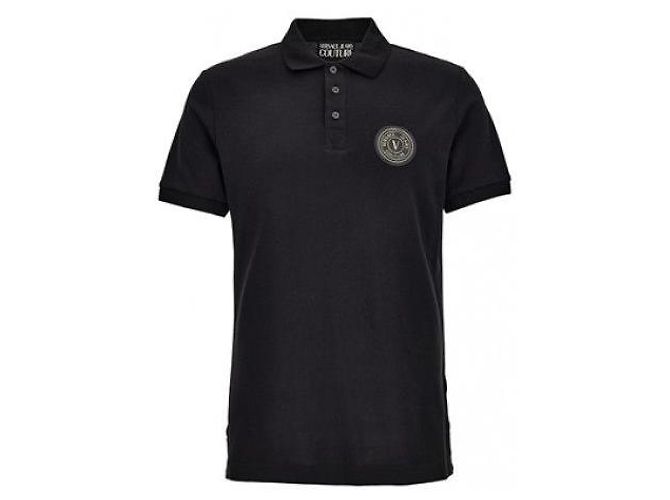 Versace Polo bordado com emblema Preto - vista 4