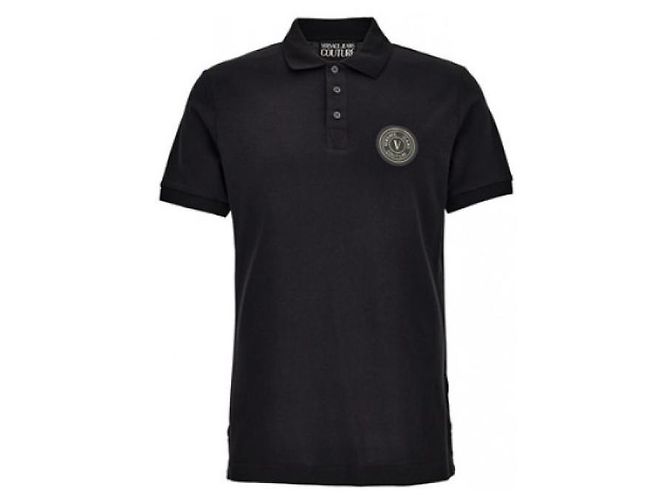 Versace Polo bordado com emblema Preto - vista 5