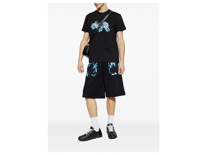 Versace T-Shirt mit Baroque Wave Print - Ansicht 6