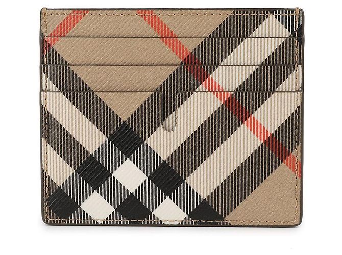 Burberry Check Card Case Brown - view 3