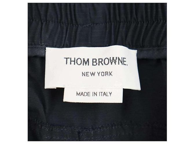 Thom Browne Pantaloni combo Ripstop e lana Tech Milano Blu - vista 5