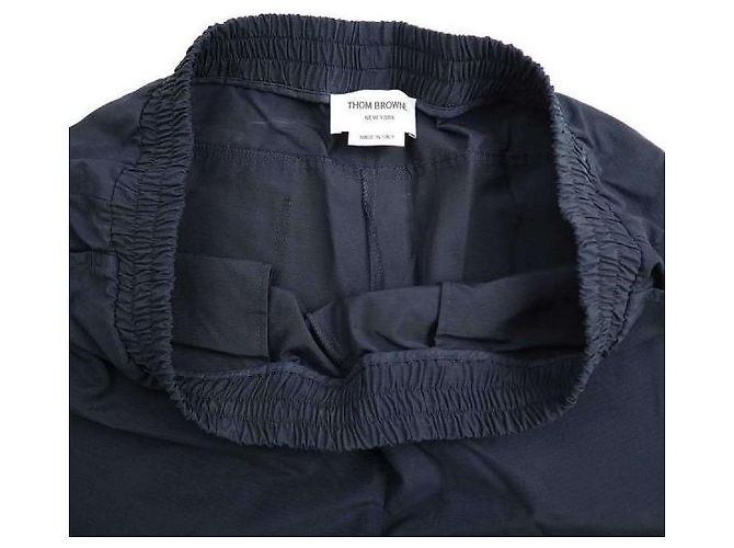 Thom Browne Pantaloni combo Ripstop e lana Tech Milano Blu - vista 6