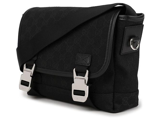 Gucci Piccola borsa a tracolla in tela Nero - vista 4
