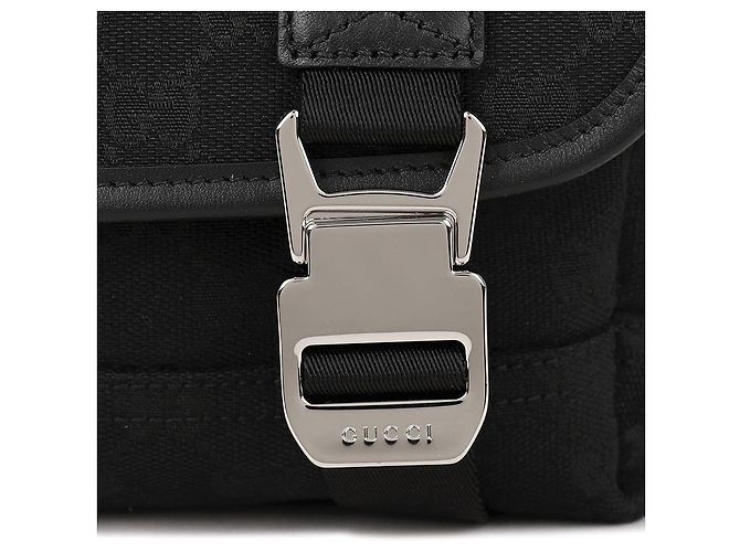 Gucci Piccola borsa a tracolla in tela Nero - vista 9