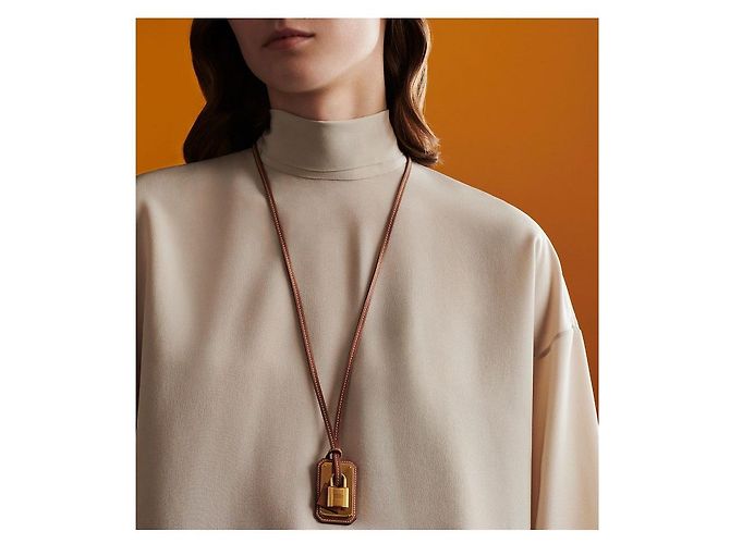 Hermès Collana con pendente Kelly Rosso - vista 8