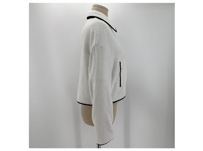 Prada Giacca corta in spugna da donna con logo Triangle Argento - vista 5