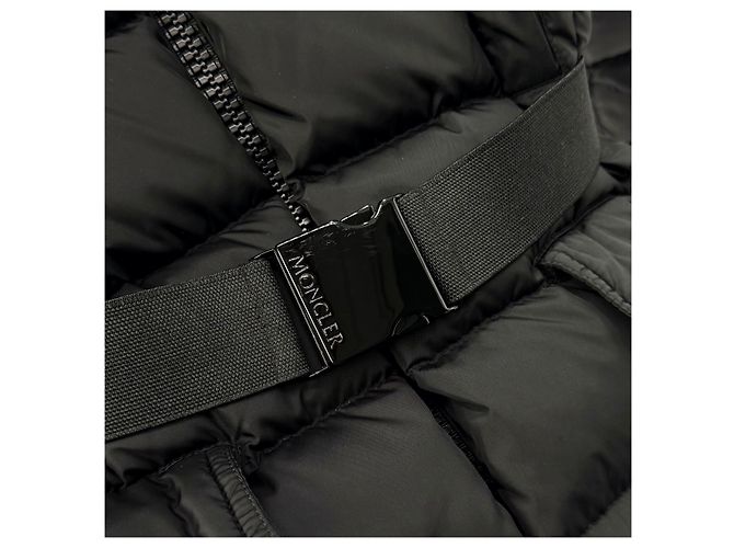 Moncler Clion Gefütterte Damenjacke mit Fuchspelz schwarz - Ansicht 8