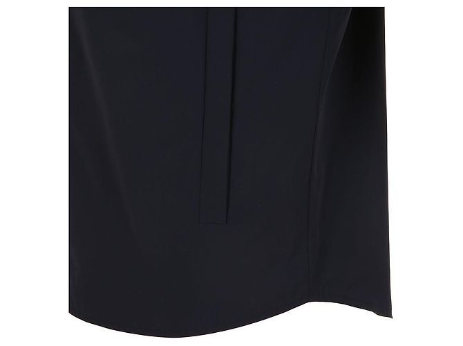 Camicia con patch logo in pelle Moncler Blu - vista 9
