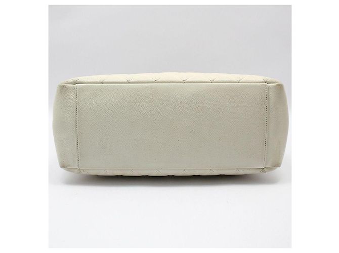 Chanel Borsa a Spalla White Caviar Grand Shopping Bianco - vista 5