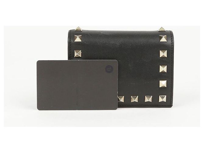 Valentino Portafoglio Rockstud in pelle nera Nero - vista 11