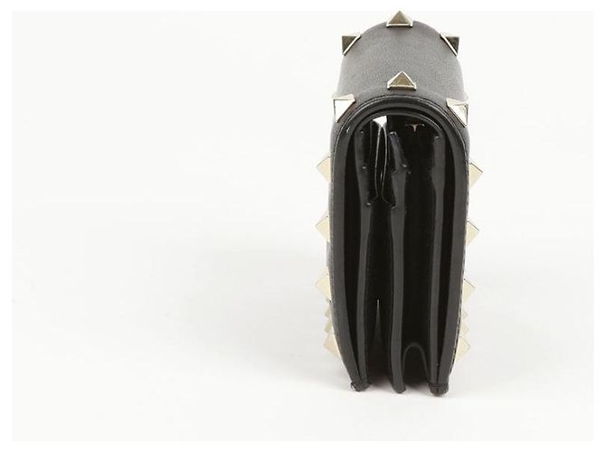 Valentino Portafoglio Rockstud in pelle nera Nero - vista 5