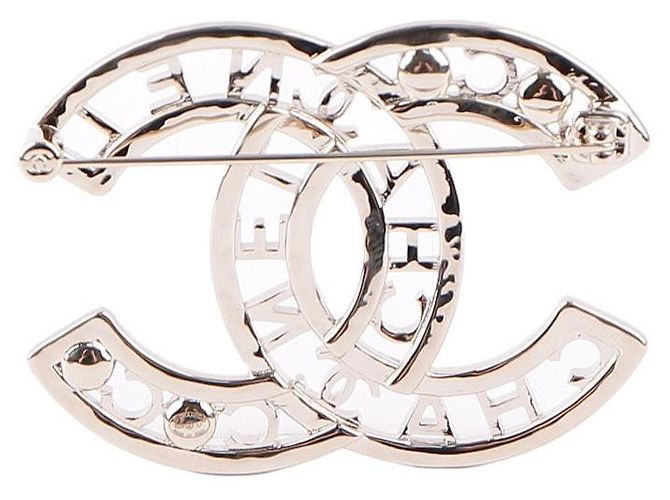 Chanel CC Logo Pearl Crystal Brooch - view 5