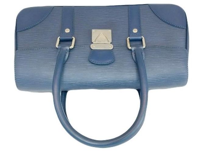 Louis Vuitton Borsa Tote LV Secours PM Epi Leather Blue Top Handle Bag - vista 6