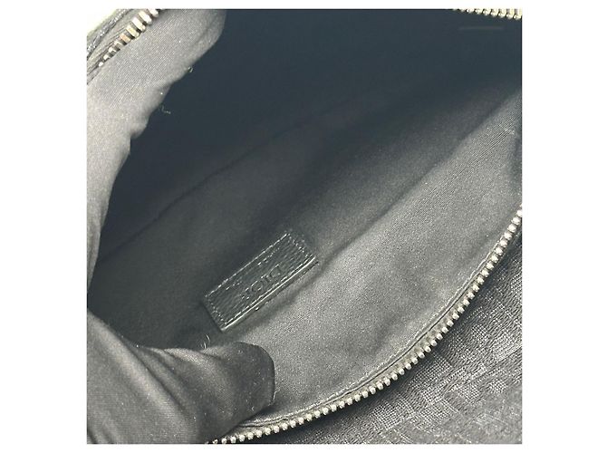 Dior Borsa Sella Oblique Jacquard da Uomo Nera Nero - vista 6