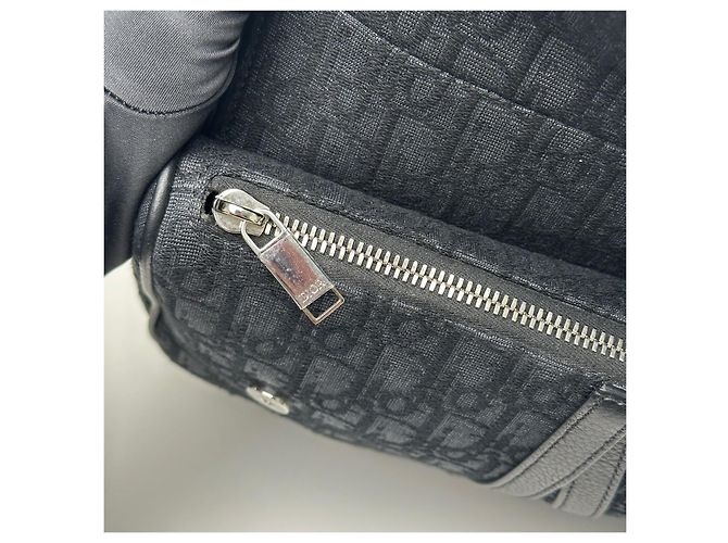 Dior Borsa Sella Oblique Jacquard da Uomo Nera Nero - vista 8