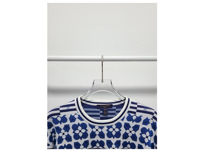 Louis Vuitton Blue Monogram Tile Jacquard Pullover Knit - view 2