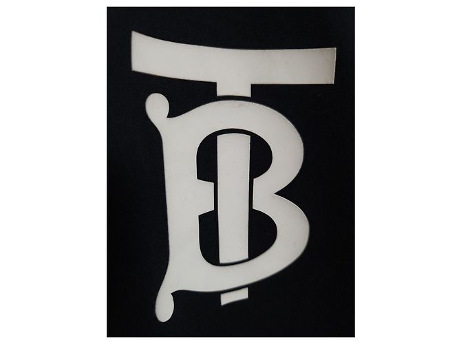 Burberry T-shirt a maniche corte con logo monogramma TB Nero - vista 3
