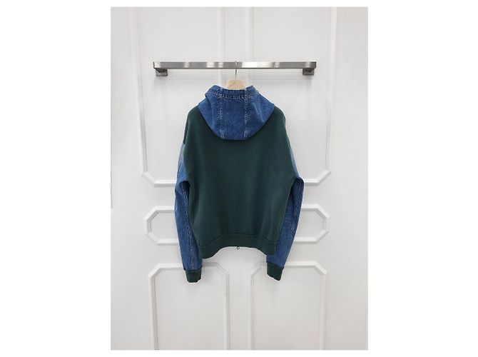 Louis Vuitton Giacca con cappuccio in denim ibrido Multicolore - vista 2