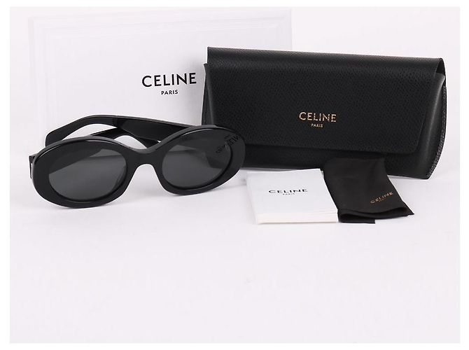 Céline Gafas de sol Triophe Black Logo Negro - vista 9