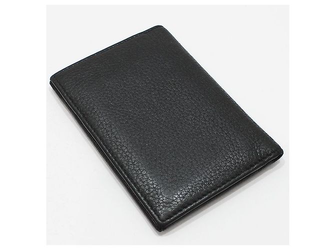 Prada Black Vitello Grain Silver Card Holder - view 4