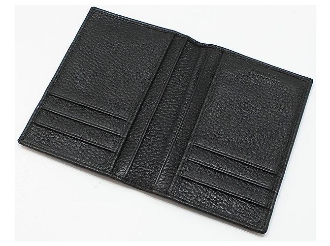 Prada Black Vitello Grain Silver Card Holder - view 7