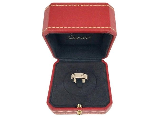 Cartier Love Ring aus Weißgold Ringgröße Breite Rot - Ansicht 2