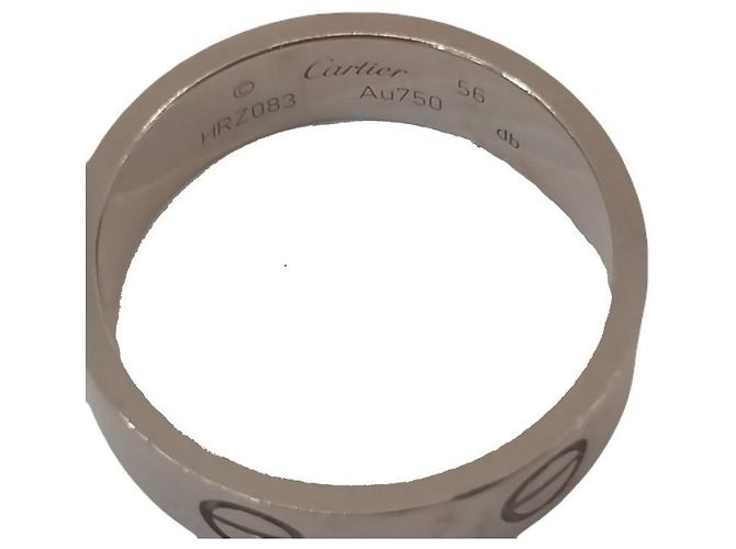 Cartier Love Ring aus Weißgold Ringgröße Breite Rot - Ansicht 4