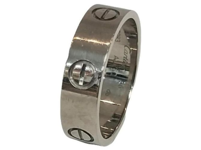 Cartier Love Ring aus Weißgold Ringgröße Breite Rot - Ansicht 7