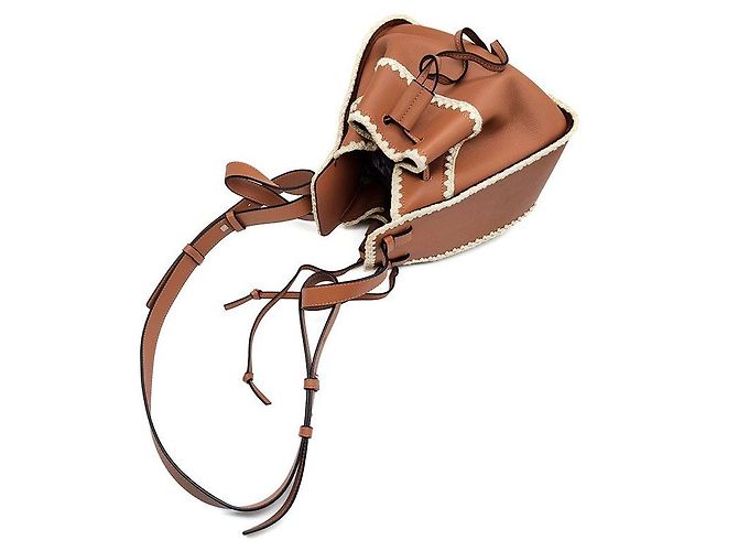 Loewe Borsa Hammock con bordo in crochet Small Rosso - vista 4