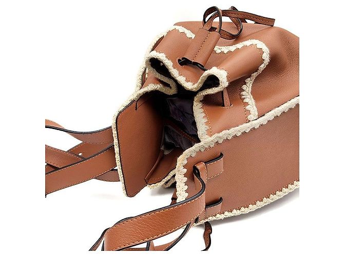 Loewe Borsa Hammock con bordo in crochet Small Rosso - vista 6
