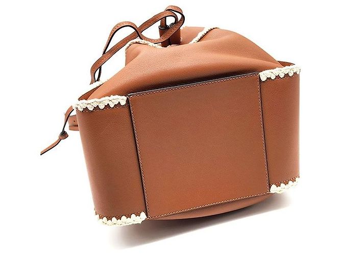 Loewe Borsa Hammock con bordo in crochet Small Rosso - vista 7